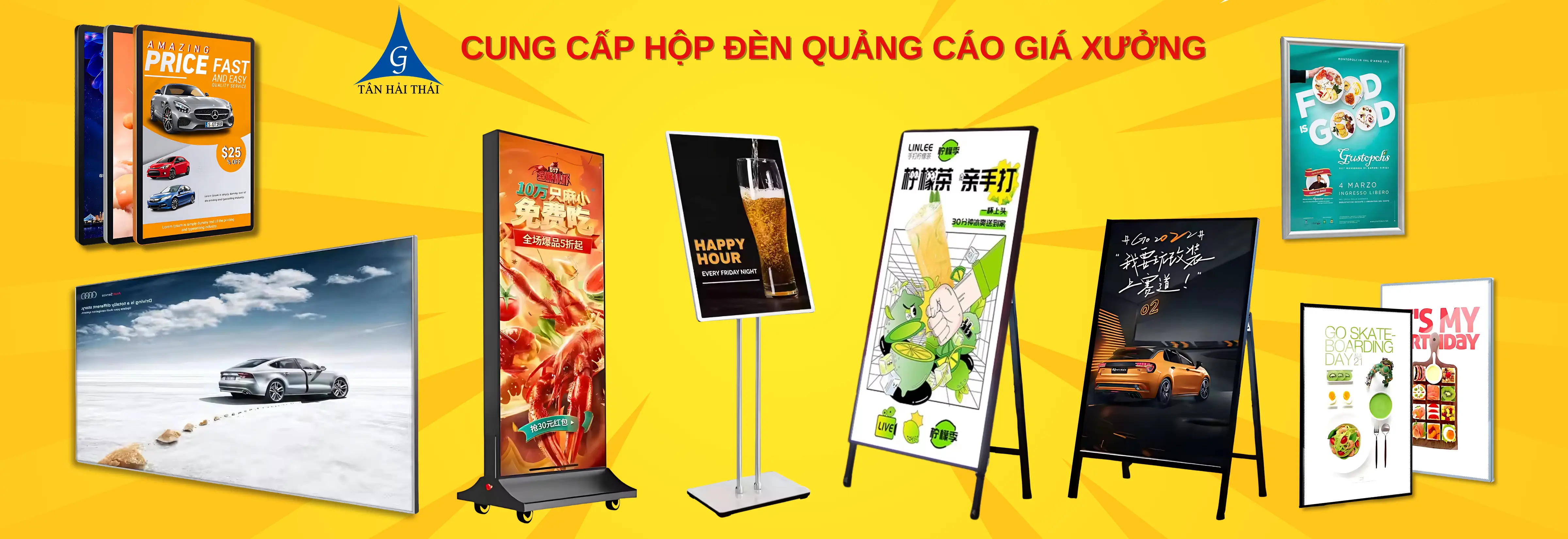 xưởng cung cấp hộp đèn quảng cáo Tân Hải Thái
